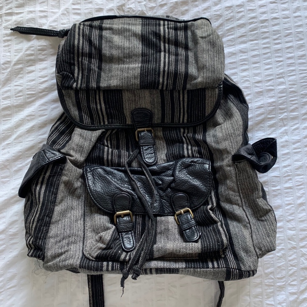 UO Striped Canvas Backpack